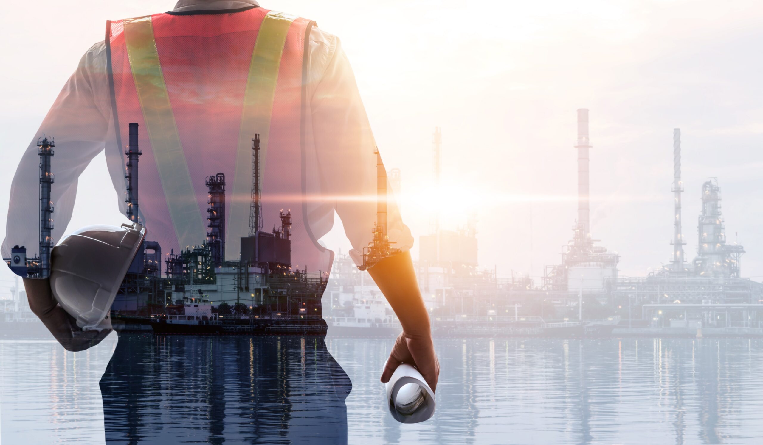Future factory plant and energy industry concept.